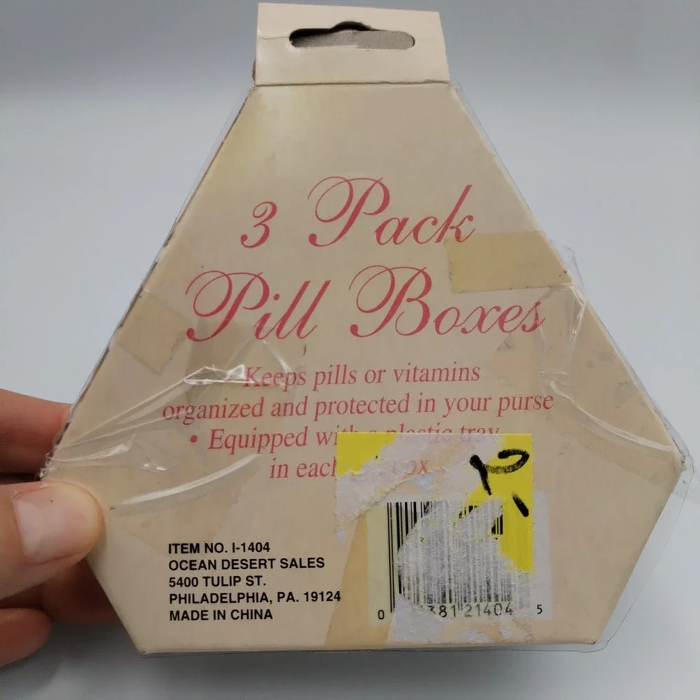 3 Pack Pill Metal Boxes Angels Querubim Victorian Style Plastic Tray In Each Box